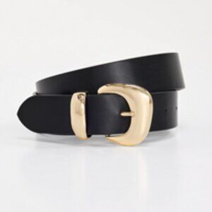 Good American Black Belt with gold buckle sz small/xsmall